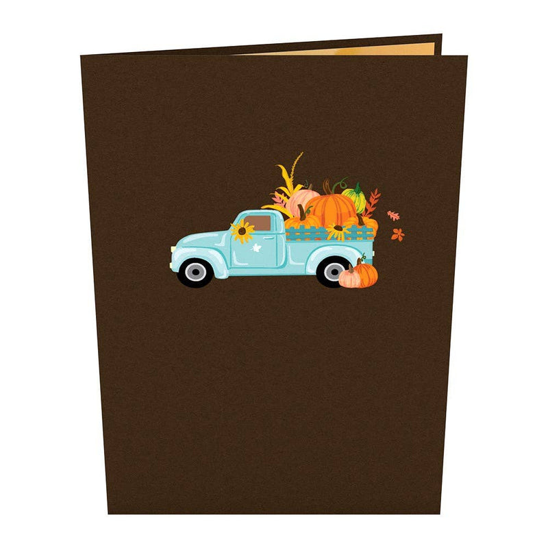 Blue Harvest Truck 5''x7'' Card, Fall Deco, Fall