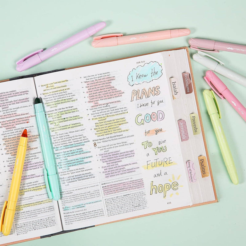 Gel Highlighters, 8 Pack, No-Bleed, Twist-Up Design