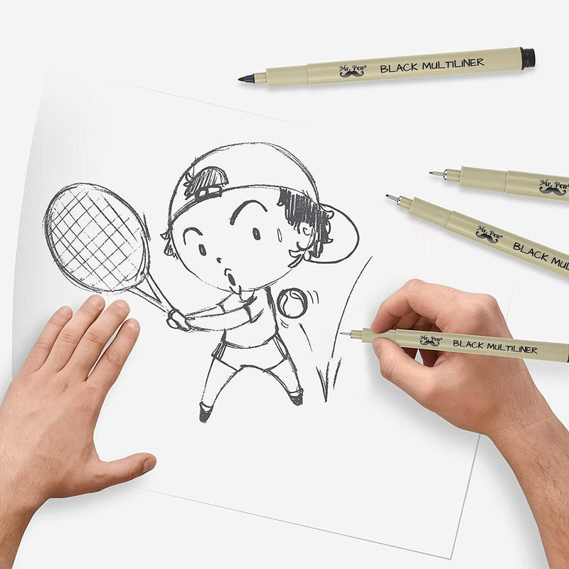 Mr. Pen- Drawing Pens, Black Multiliner