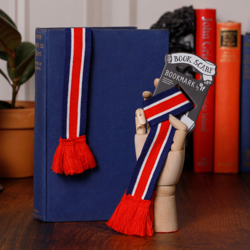 Book Scarf Bookmark, Red, White and Blue