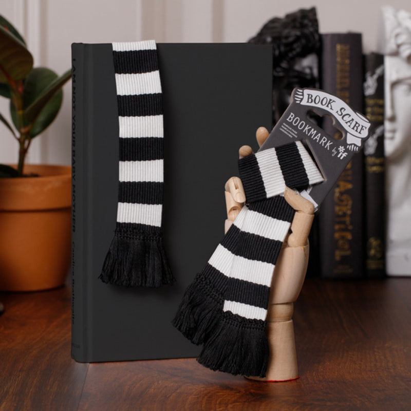 Book Scarf Bookmark, Black and White